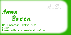 anna botta business card